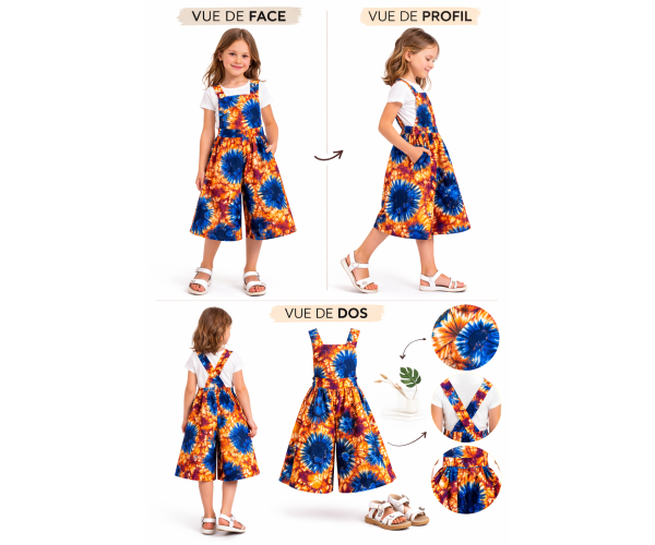 Combinaison en Wax Tissu Africain