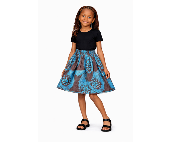 Jupe wax enfant motif