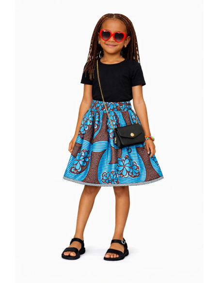 Jupe wax enfant motif