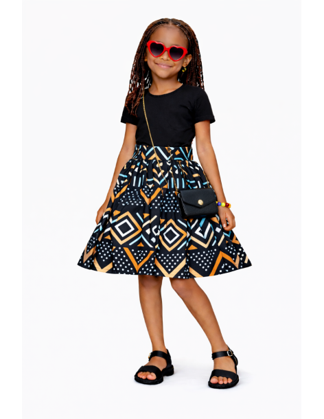 Jupe wax bogolan enfant 2