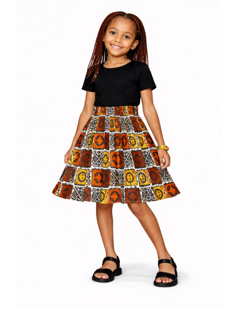 Jupe wax bogolan enfant 2