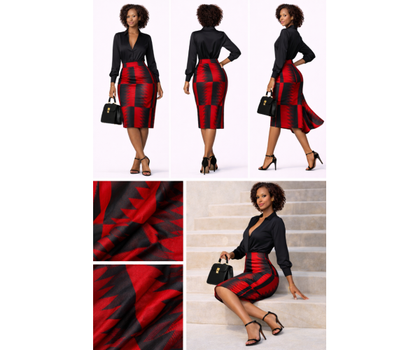 Jupe africaine wax crayon