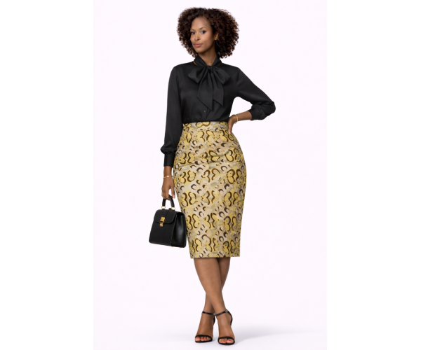 Jupe wax en motif africain