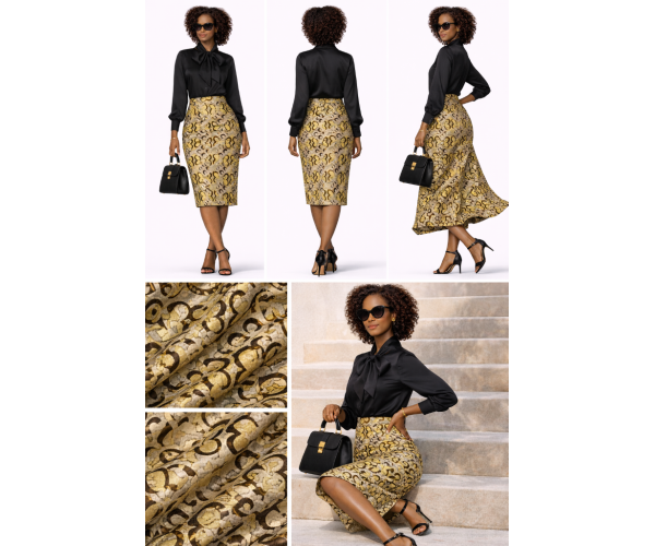 Jupe wax en motif africain