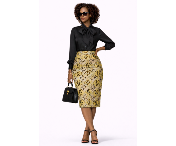 Jupe wax en motif africain