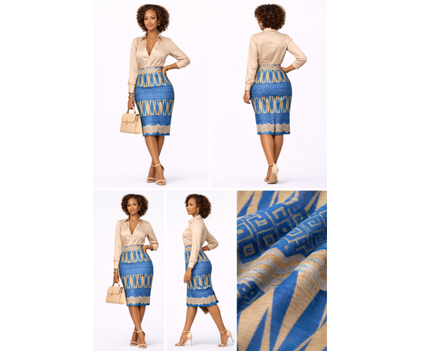 Jupe wax en tissu africain