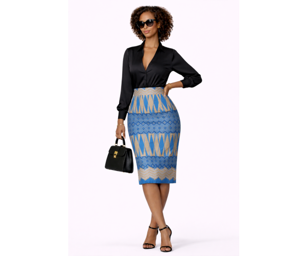 Jupe wax en motif africain