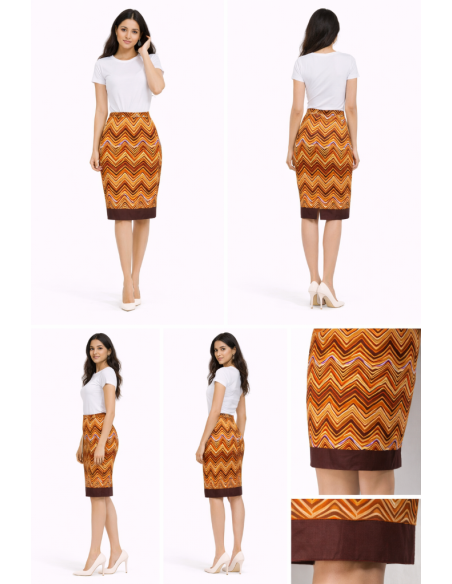 Jupe wax en tissu africain