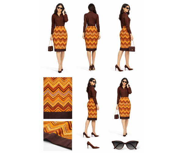 Jupe wax en motif africain