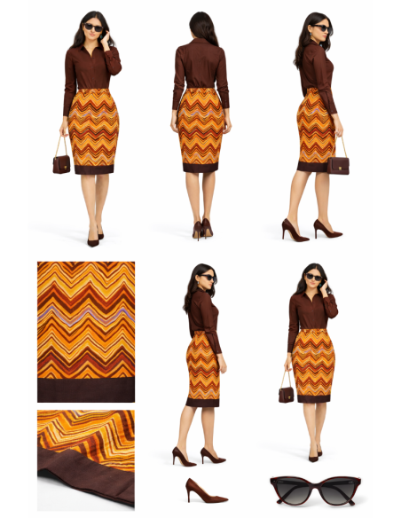 Jupe wax en motif africain