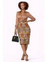 Jupe wax en motif africain
