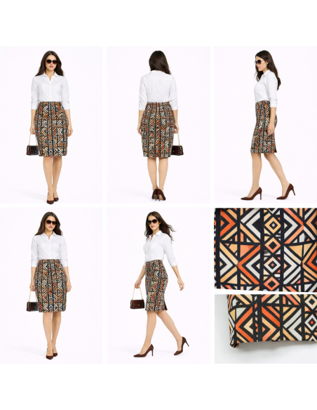 Jupe africaine wax bogolan