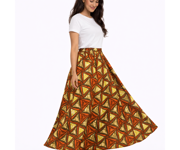 Jupe wax imprimé africain