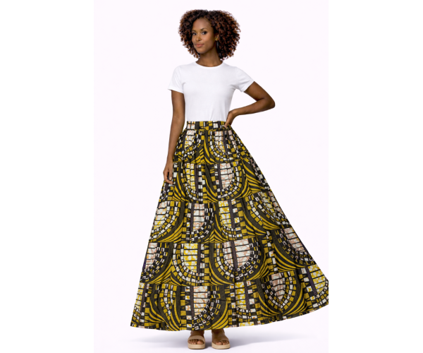 Jupe wax imprimé africain
