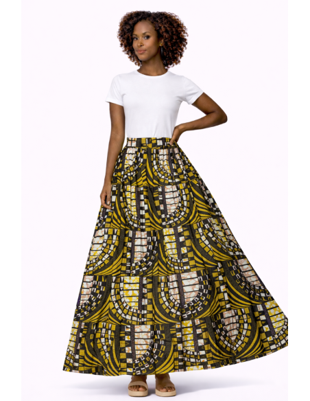 Jupe wax imprimé africain