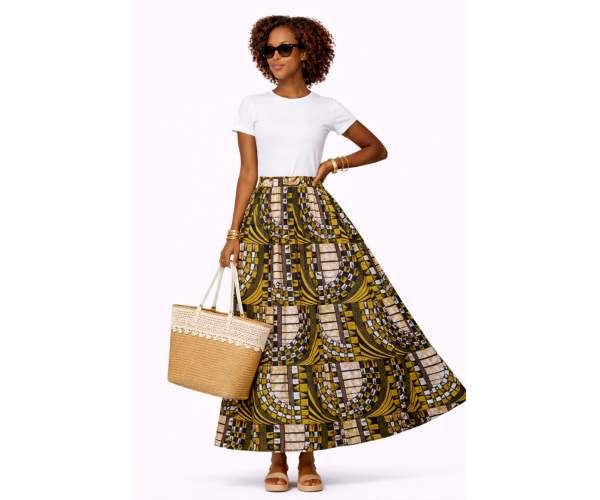 Jupe wax imprimé africain