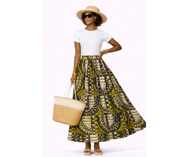 Jupe wax imprimé africain