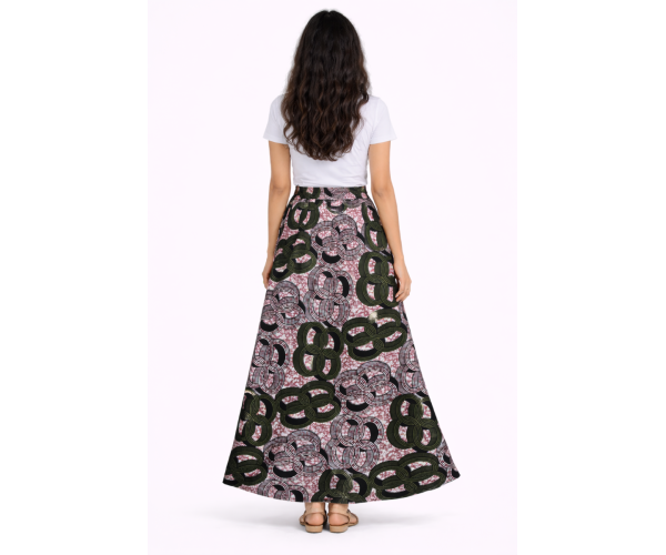 Jupe wax en motif africain