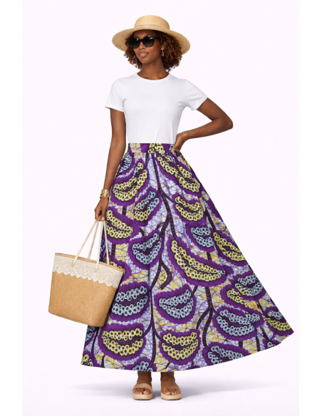 Jupe wax tissu africain