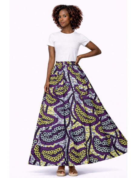 Jupe wax imprimé africain