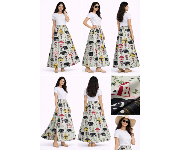 Jupe en tissu africain