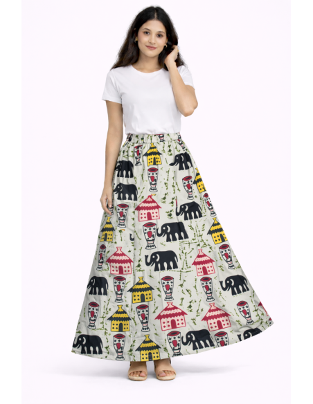 Jupe en tissu africain