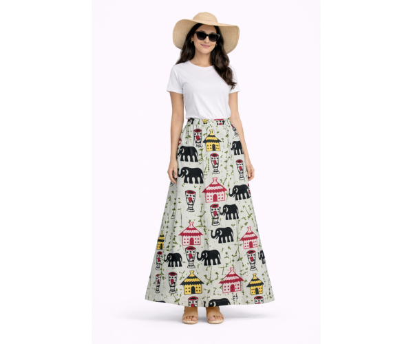Jupe en motif africain