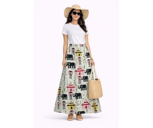 Jupe en motif africain