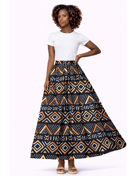 Jupe bogolan tissu africain