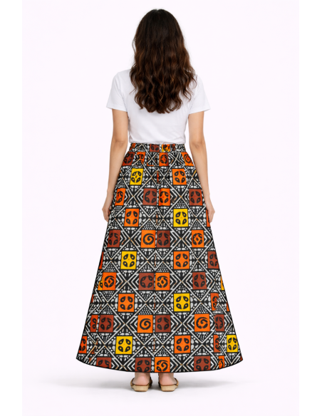 Jupe bogolan tissu africain