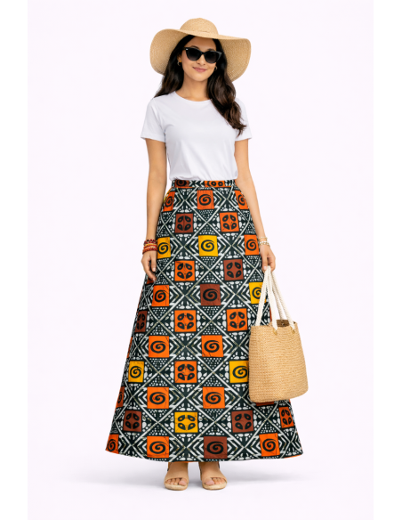 Jupe bogolan tissu africain