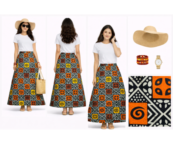 Jupe bogolan tissu africain