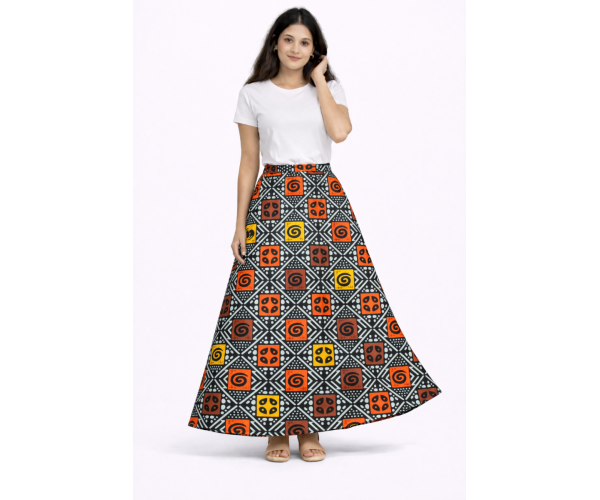 Jupe bogolan motif africain