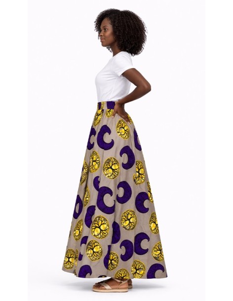 Jupe en tissu africain