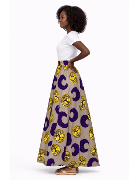 Jupe en tissu africain