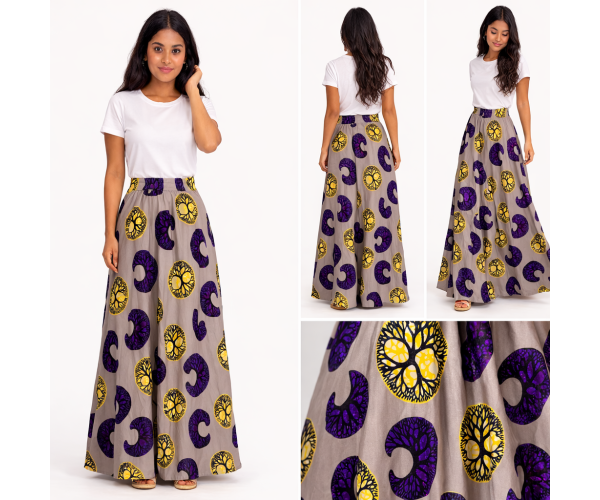 Jupe en motif africain