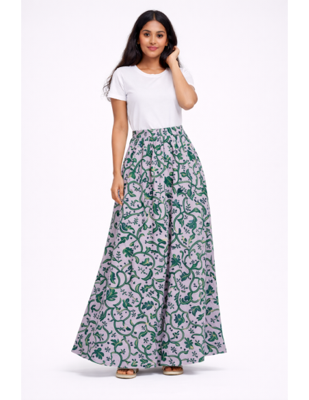 Jupe wax taille haute