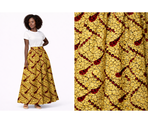 Jupe en tissu africaine