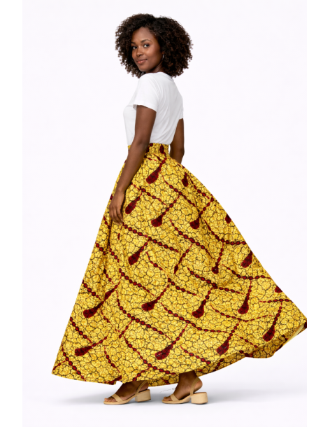 Jupe en tissu africaine