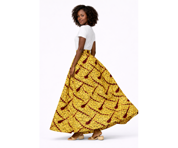 Jupe en tissu africaine