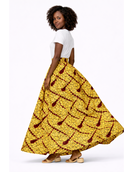 Jupe en tissu africaine
