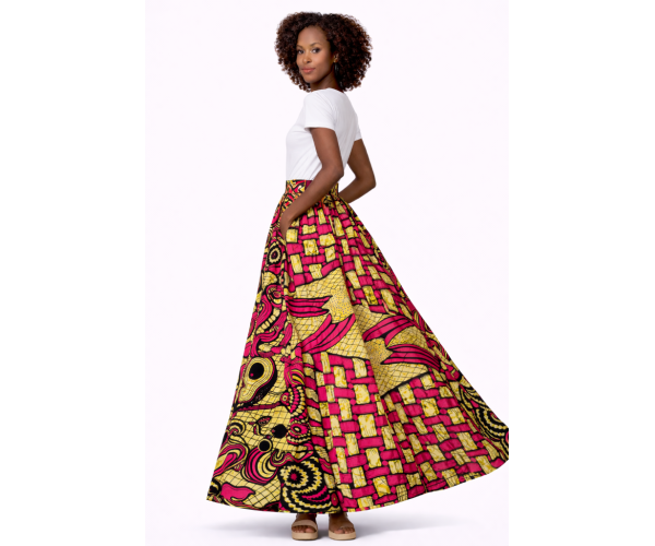 Jupe wax pagne africain