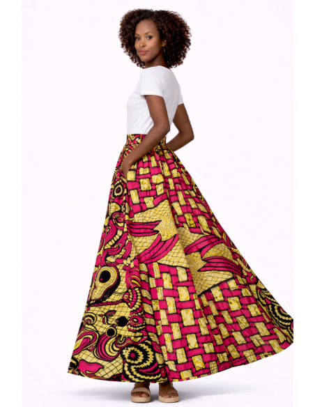 Jupe wax pagne africain