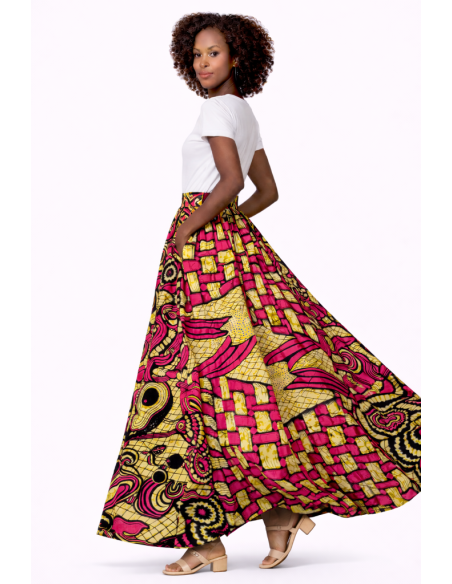 Jupe wax pagne africain