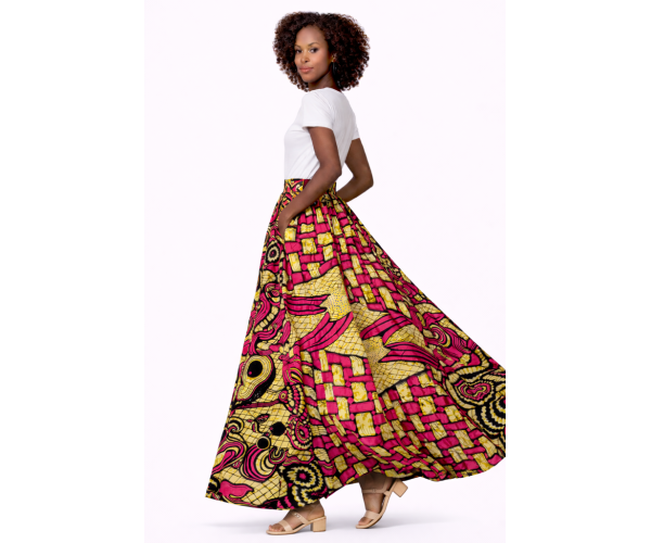 Jupe wax imprimé africain