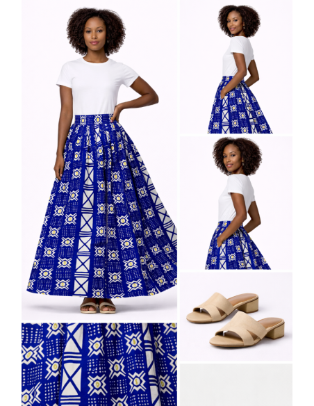 Jupe bogolan tissu africain