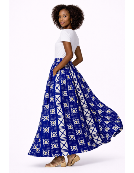 Jupe bogolan motif africain