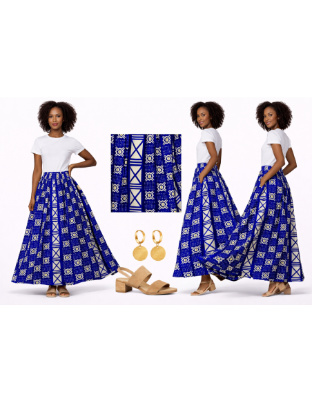Jupe bogolan motif africain