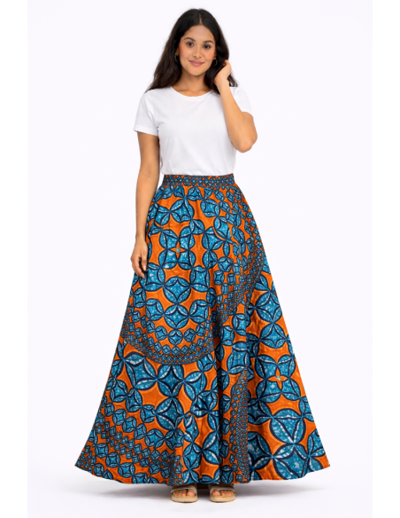 Jupe wax imprmé africain