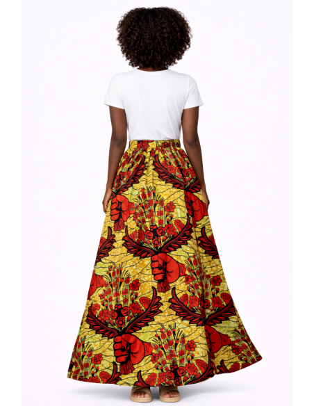 Jupe wax vetement africain